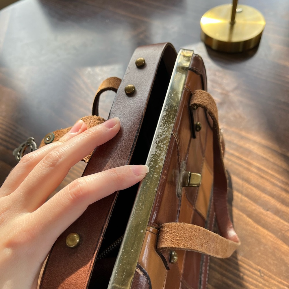 Vintage Burlington Patchwork Leather Handbag - Picture 8 of 10